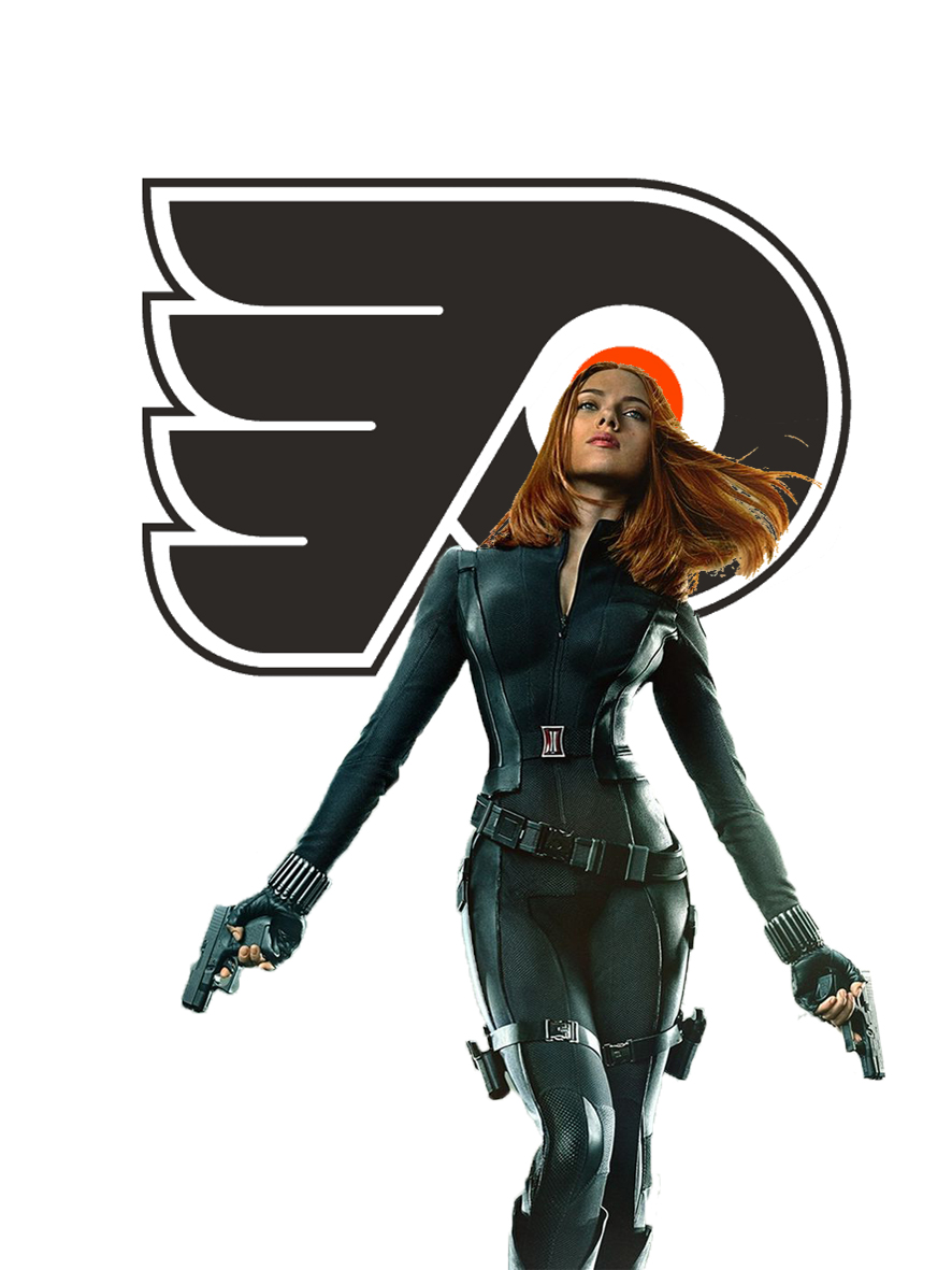 Philadelphia Flyers Black Widow Logo iron on paper